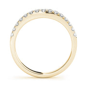 Split-Prong Half Eternity Ring in Gold & Platinum