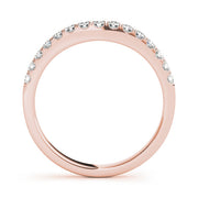 Split-Prong Half Eternity Ring in Gold & Platinum