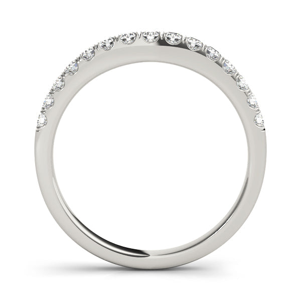 Split-Prong Half Eternity Ring in Gold & Platinum