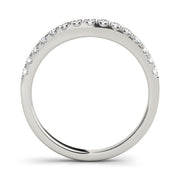 Split-Prong Half Eternity Ring in Gold & Platinum