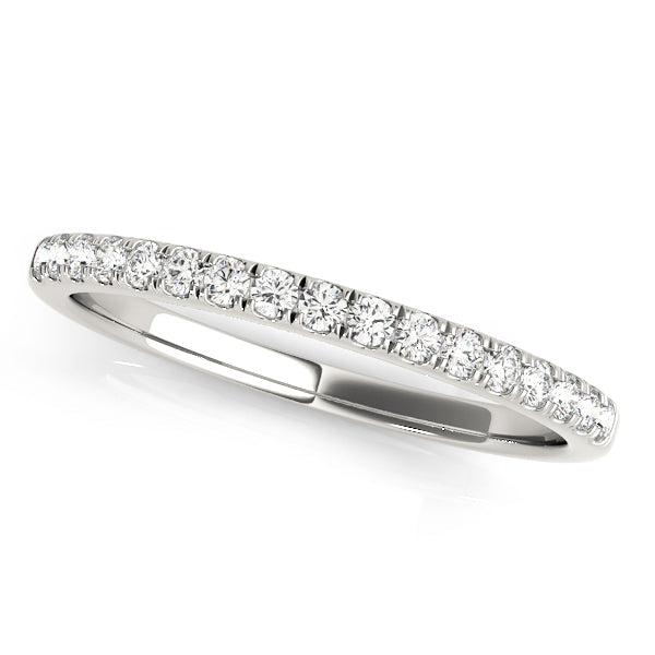 Prong Set Half Eternity Ring in Gold & Platinum
