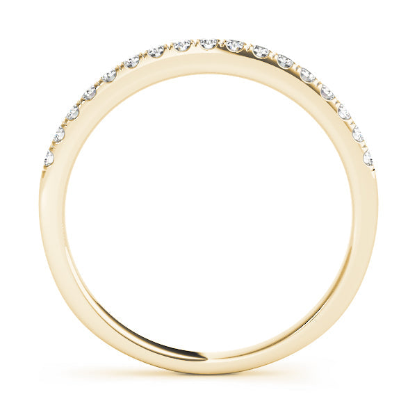 Prong Set Half Eternity Ring in Gold & Platinum