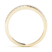 Prong Set Half Eternity Ring in Gold & Platinum