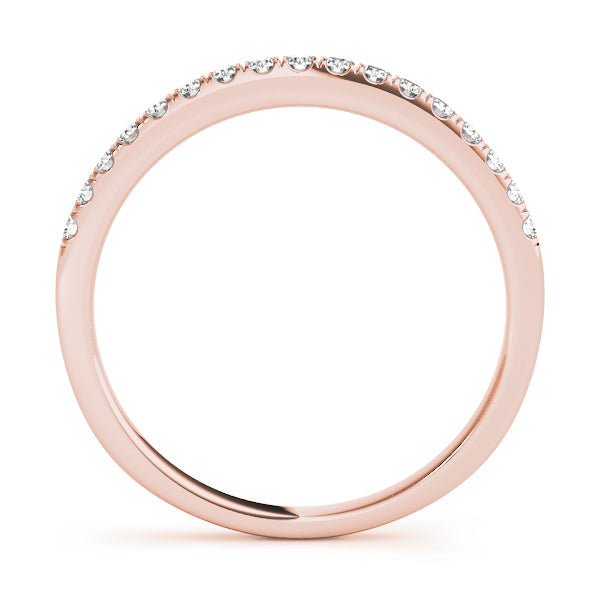 Prong Set Half Eternity Ring in Gold & Platinum