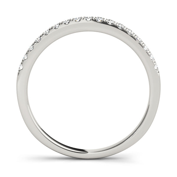 Prong Set Half Eternity Ring in Gold & Platinum