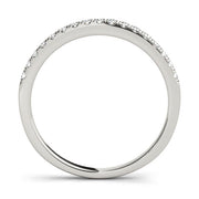 Prong Set Half Eternity Ring in Gold & Platinum