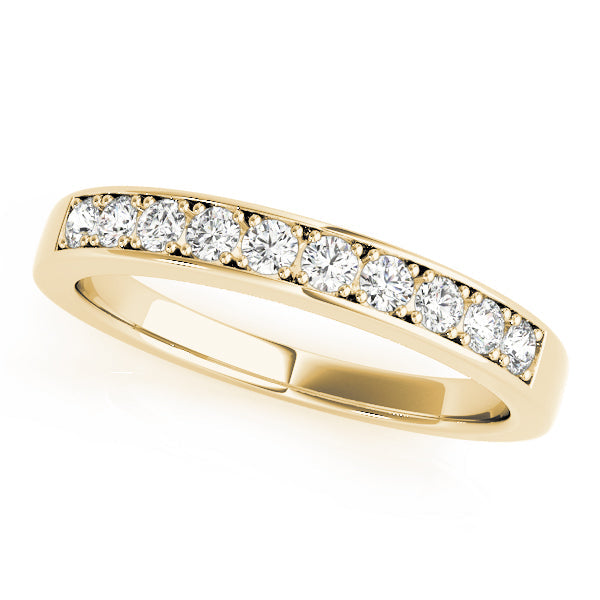Prong in Channel Half Eternity Ring in 10K/14K gold and platinum with certified lab-grown or natural diamonds