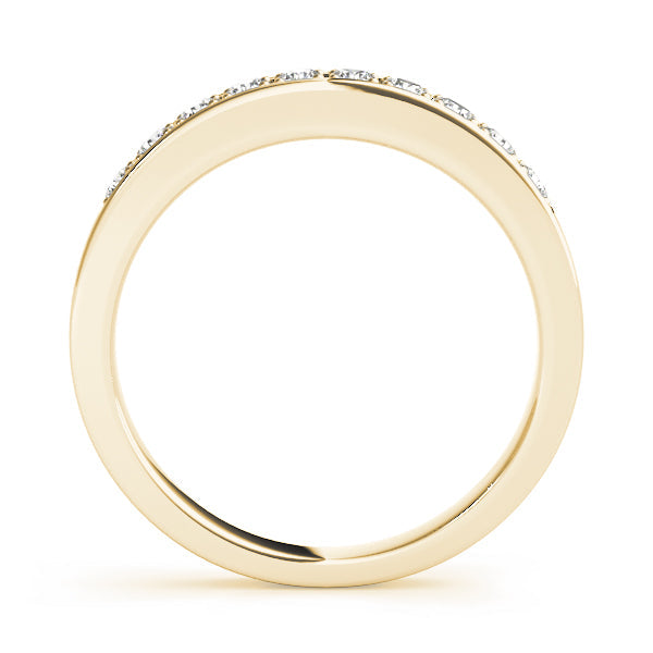 Prong in Channel Half Eternity Ring in Gold & Platinum