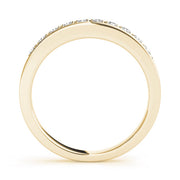 Prong in Channel Half Eternity Ring in Gold & Platinum