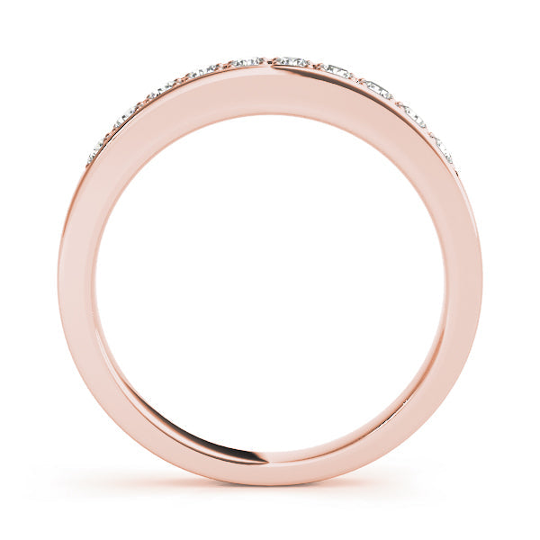 Prong in Channel Half Eternity Ring in Gold & Platinum