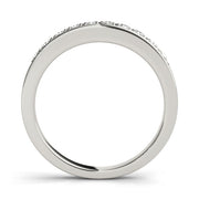 Prong in Channel Half Eternity Ring in Gold & Platinum