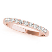 Shared Prong Wedding Half Eternity Ring in Gold & Platinum