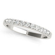 Shared Prong Wedding Half Eternity Ring in Gold & Platinum