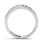 Shared Prong Wedding Half Eternity Ring in Gold & Platinum