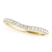 Curved Bands Half Eternity Ring in 10K/14K gold and platinum with certified lab-grown or natural diamonds