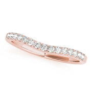 Curved Bands Half Eternity Ring in Gold & Platinum