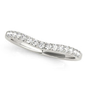 Curved Bands Half Eternity Ring in Gold & Platinum