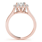 Radiant Halo Princess Diamond Engagement Ring in 10K/14K gold and platinum with certified lab-grown or natural diamonds
