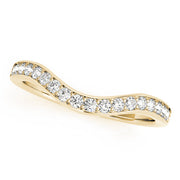 Curved Prong in Channel Half Eternity Ring in 10K/14K gold and platinum with certified lab-grown or natural diamonds
