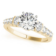 Brilliant Prong-Set Round Diamond Engagement Ring in 10K/14K gold and platinum with certified lab-grown or natural diamonds