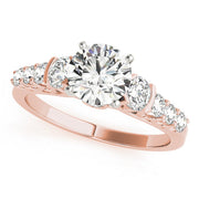 Brilliant Prong-Set Round Diamond Engagement Ring in 10K/14K gold and platinum with certified lab-grown or natural diamonds