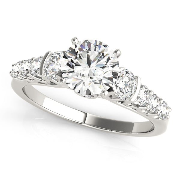 Brilliant Prong-Set Round Diamond Engagement Ring in 10K/14K gold and platinum with certified lab-grown or natural diamonds