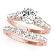 Brilliant Prong-Set Round Diamond Engagement Ring in 10K/14K gold and platinum with certified lab-grown or natural diamonds