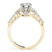Brilliant Prong-Set Round Diamond Engagement Ring in 10K/14K gold and platinum with certified lab-grown or natural diamonds