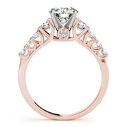 Brilliant Prong-Set Round Diamond Engagement Ring in 10K/14K gold and platinum with certified lab-grown or natural diamonds