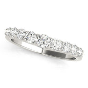 Trellis Curved Half Eternity Ring in Gold & Platinum