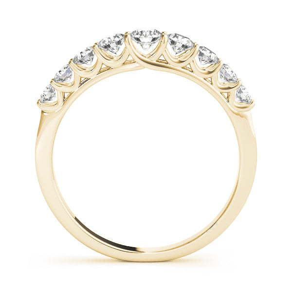 Trellis Curved Half Eternity Ring in Gold & Platinum