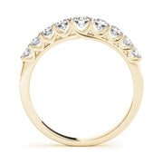 Trellis Curved Half Eternity Ring in Gold & Platinum