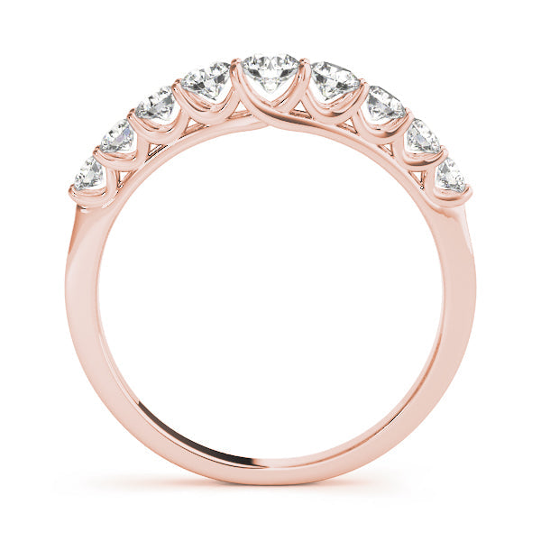 Trellis Curved Half Eternity Ring in Gold & Platinum