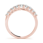 Trellis Curved Half Eternity Ring in Gold & Platinum