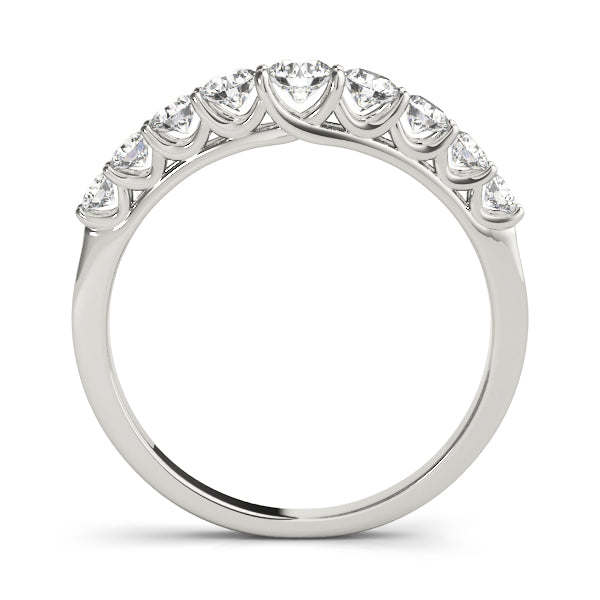 Trellis Curved Half Eternity Ring in Gold & Platinum