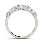 Trellis Curved Half Eternity Ring in Gold & Platinum
