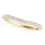Curved Bands Half Eternity Ring in 10K/14K gold and platinum with certified lab-grown or natural diamonds