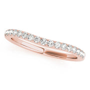 Curved Bands Half Eternity Ring in Gold & Platinum