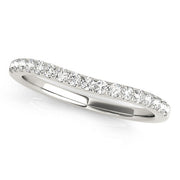 Curved Bands Half Eternity Ring in Gold & Platinum