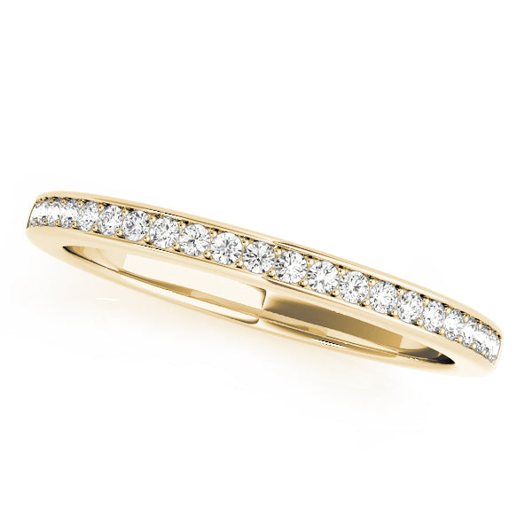 Prong Set Half Eternity Ring in 10K/14K gold and platinum with certified lab-grown or natural diamonds