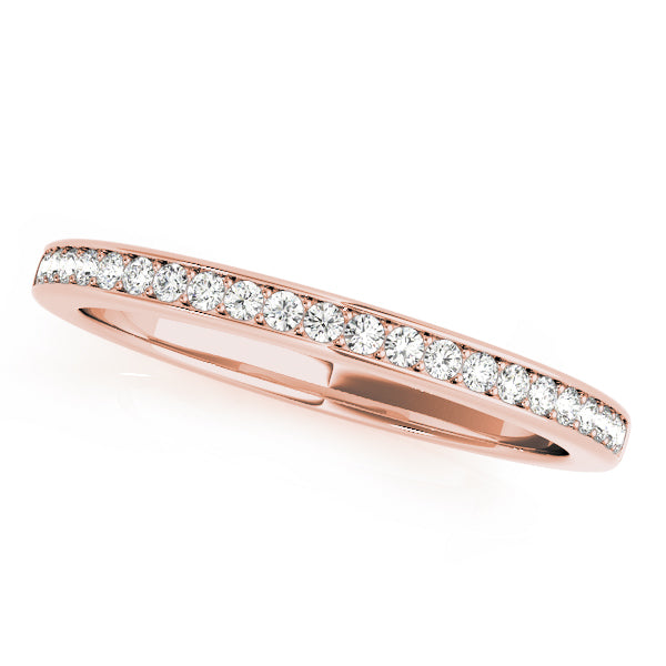 Prong Set Half Eternity Ring in Gold & Platinum