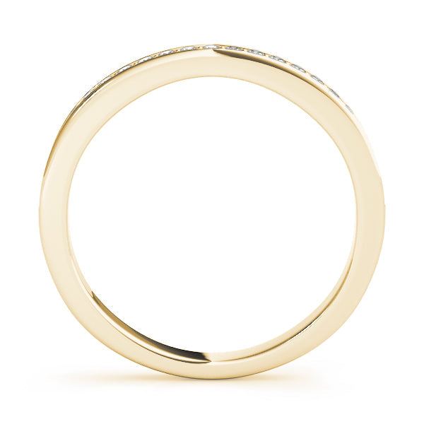 Prong Set Half Eternity Ring in Gold & Platinum