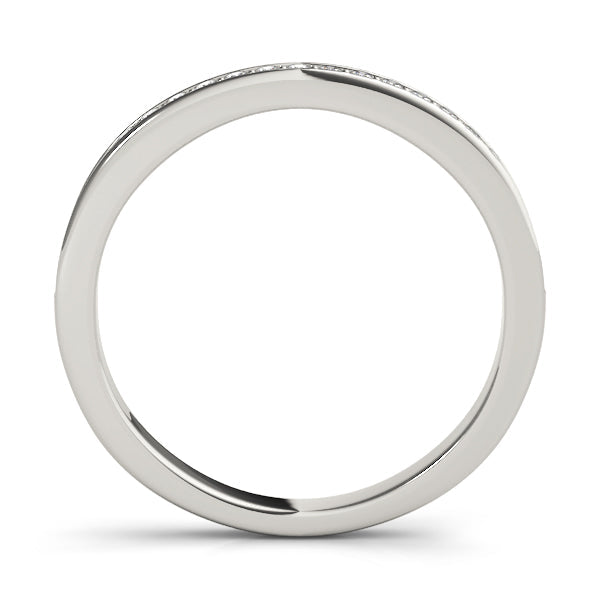 Prong Set Half Eternity Ring in Gold & Platinum