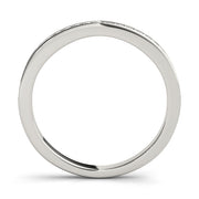 Prong Set Half Eternity Ring in Gold & Platinum