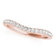Curved Half Eternity Ring in Gold & Platinum