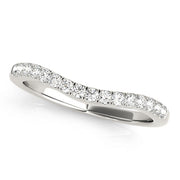 Curved Half Eternity Ring in Gold & Platinum
