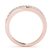 Curved Half Eternity Ring in Gold & Platinum