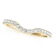 Split Prong Curved Half Eternity Ring in 10K/14K gold and platinum with certified lab-grown or natural diamonds