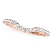 Split Prong Curved Half Eternity Ring in Gold & Platinum