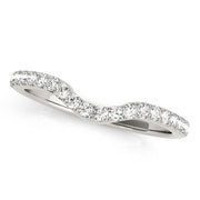 Split Prong Curved Half Eternity Ring in Gold & Platinum